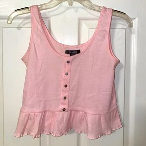 pink crop tee